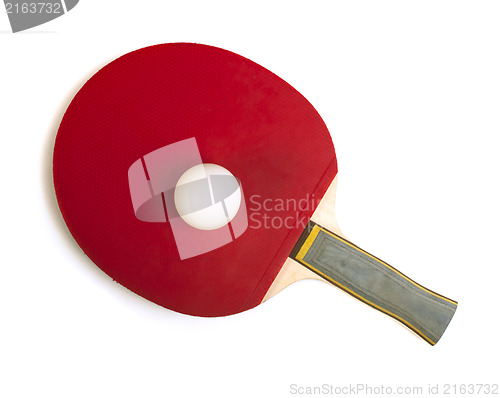 Image of Tennis rackets for ping pong white isolated 