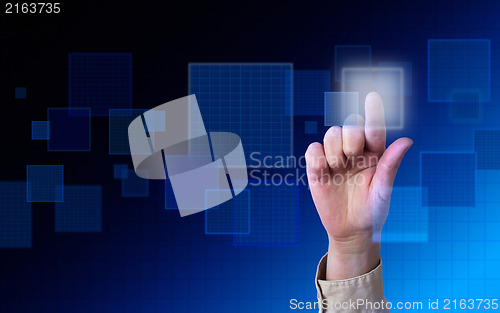 Image of Futuristic touch screen display 