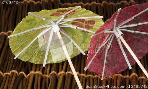 Image of Colorful cocktail umbrellas