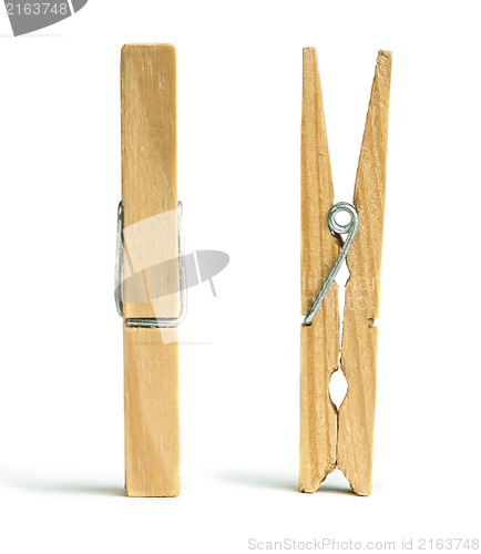 Image of Clothes natural wooden peg
