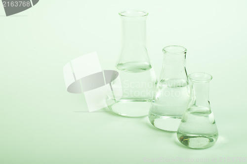 Image of Empty glass laboratory utensils