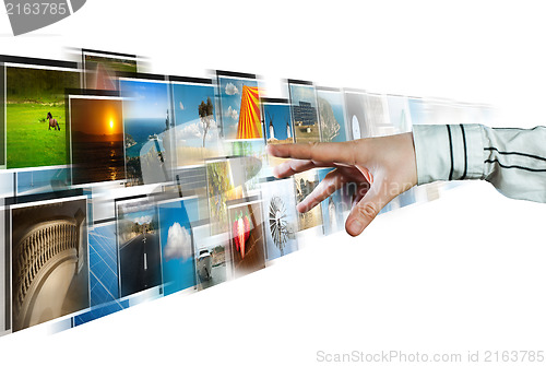 Image of Hand reaching images streaming from the deep