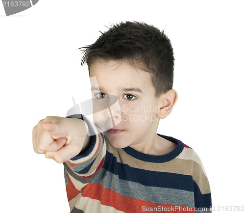 Image of Child points his finger