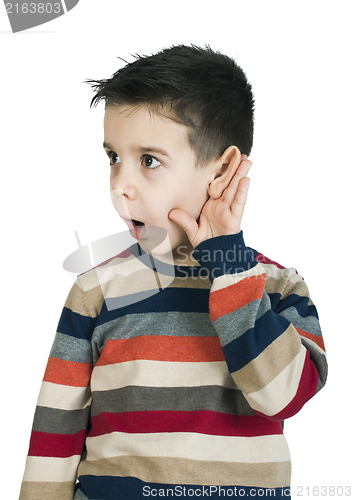 Image of Child listening with ear