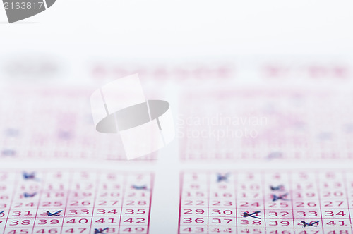 Image of Marked lottery ticket