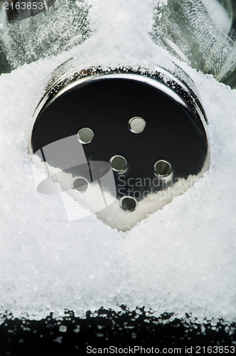 Image of Salt on black background