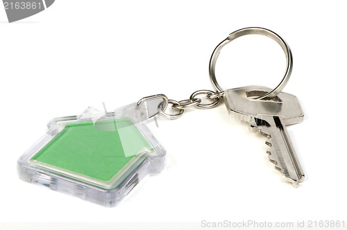 Image of Keychain with figure of green house