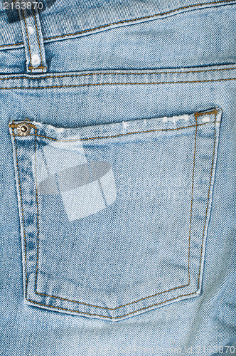 Image of Jeans back blue pocket