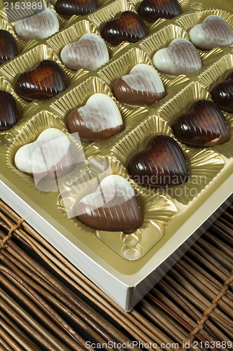 Image of Chocolates in the shape of hearts