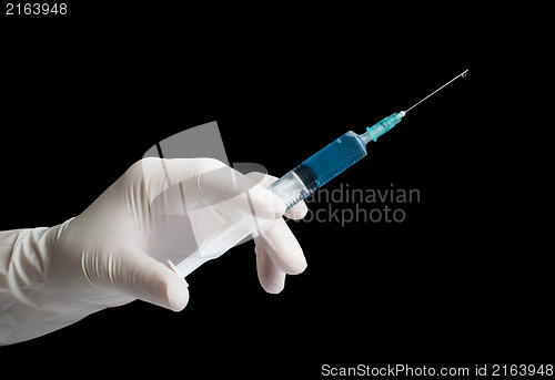 Image of Hand hold medical syringe