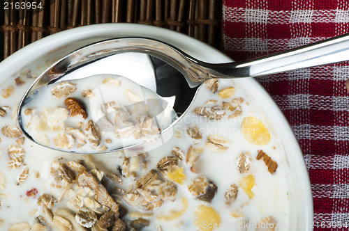 Image of Muesli breakfast in a bowl