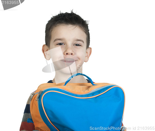 Image of Boy with schoolbag