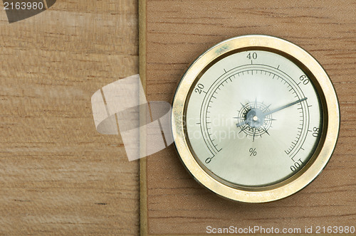 Image of Hydrometer on wooden background