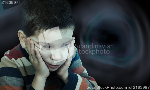 Image of Sad child has problems