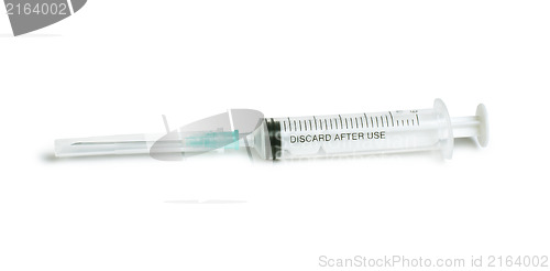 Image of Medical syringe white isolated 