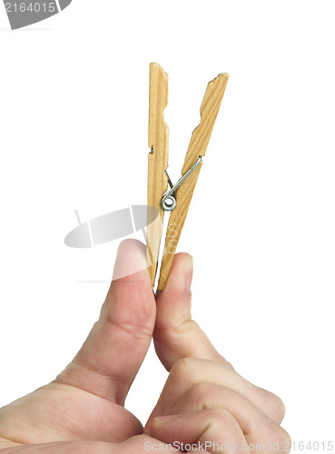 Image of Clothes natural wooden peg