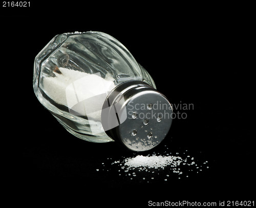 Image of Salt on black background