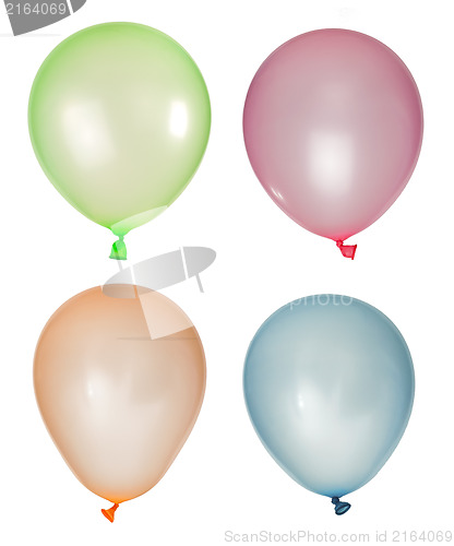 Image of Set of inflated balloons from different colors