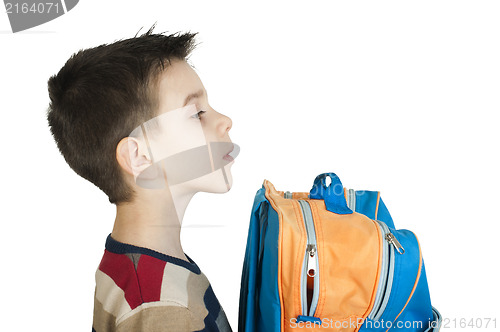 Image of Boy with schoolbag