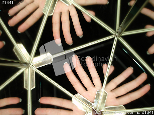 Image of kaleidoscope design - hands