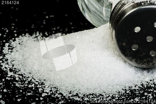 Image of Salt on black background