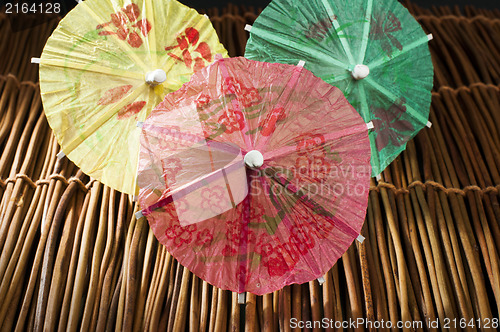 Image of Colorful cocktail umbrellas