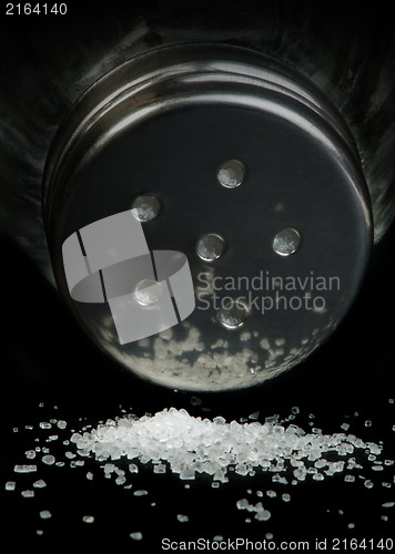 Image of Salt on black background