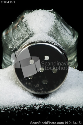 Image of Salt on black background