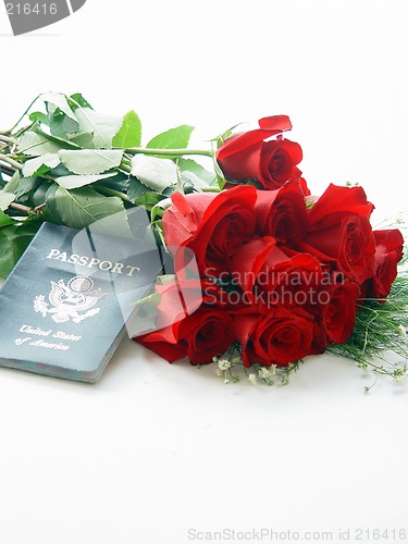Image of Roses and Passport