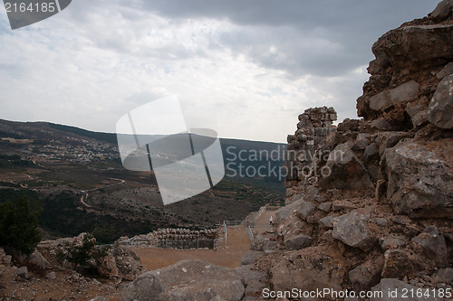 Image of Nimrod castle and Israel landscape