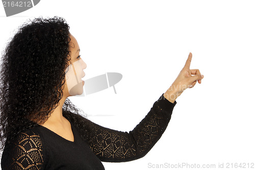 Image of Pointing woman