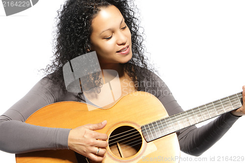 Image of Curly hair woman