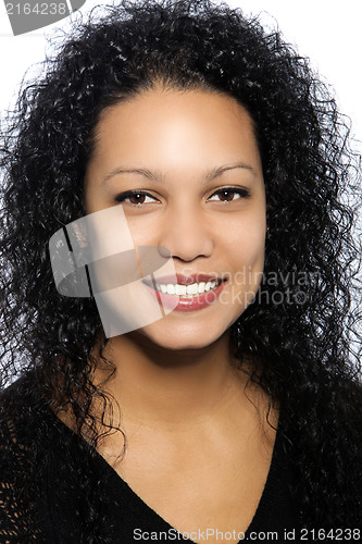 Image of Curly hair woman