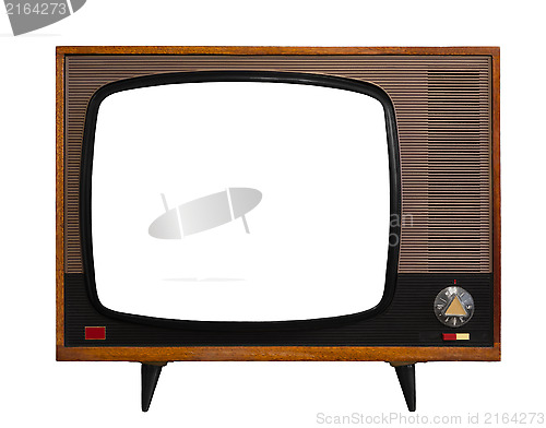 Image of Vintage TV with isolated screen