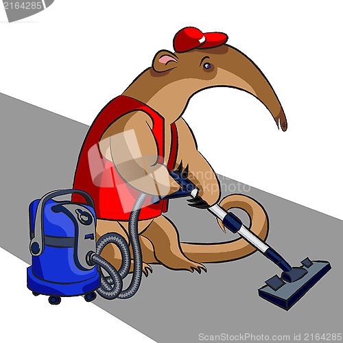 Image of Anteater and vacuum cleaner