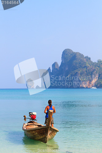 Image of Beautiful bay of Phi Phi island Thailand