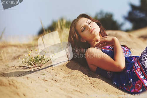 Image of Girl on sand