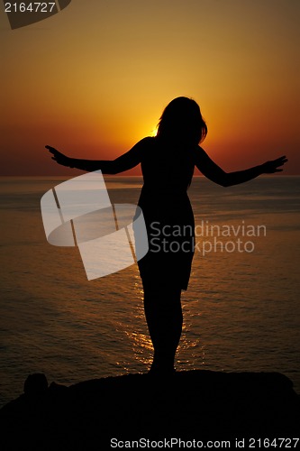 Image of Silhouette of a girl