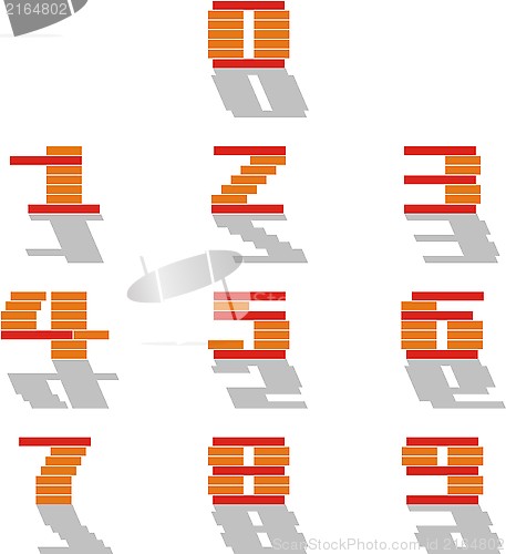 Image of Baby cubes create symbols of digits