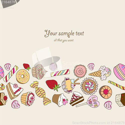 Image of Sweets background with place for your text