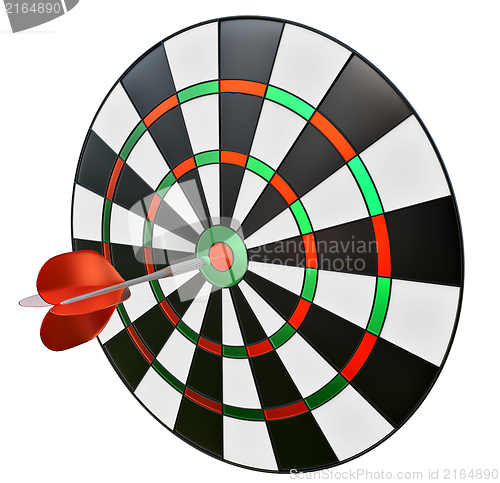 Image of dart in the center of darts