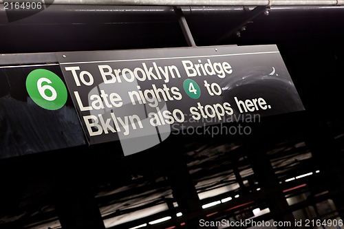 Image of Brooklyn NYC Subway Sign