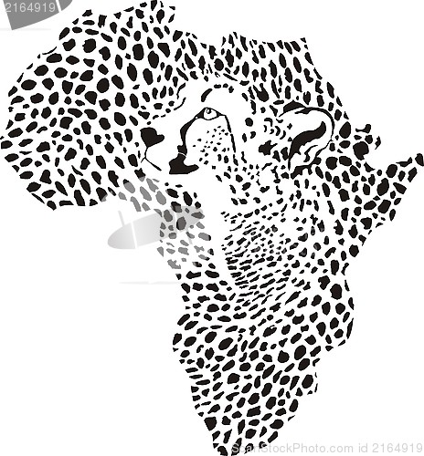 Image of Africa in a cheetah camouflage