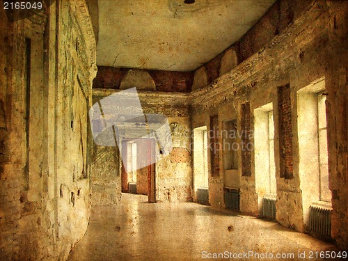 Image of Interior of an old Palace. Ruines of a castle.