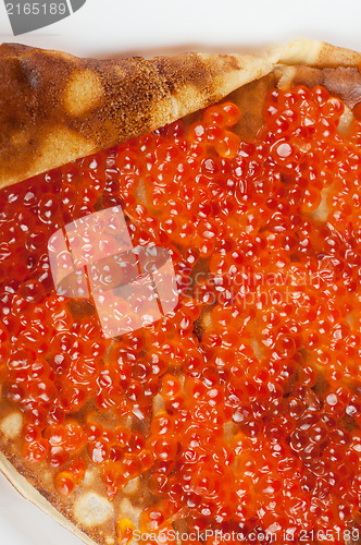 Image of Pancake with red caviar