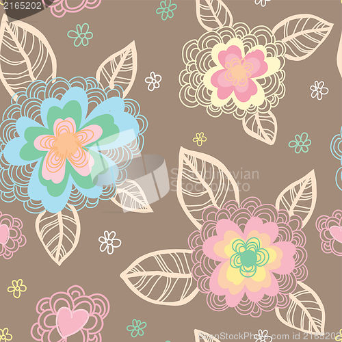 Image of Seamless texture with flowers