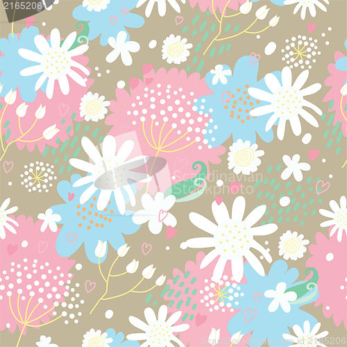 Image of Seamless texture with flowers