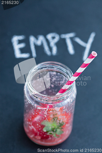 Image of Empty smoothie glass