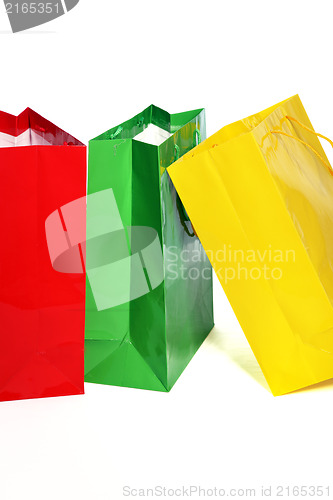 Image of Bright colourful shopping bags