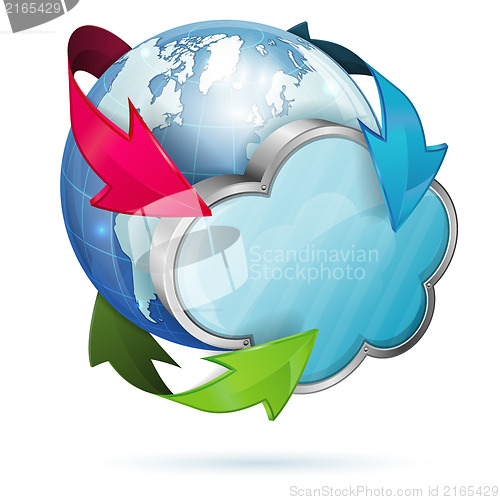 Image of Global Access and Cloud Computing Concept